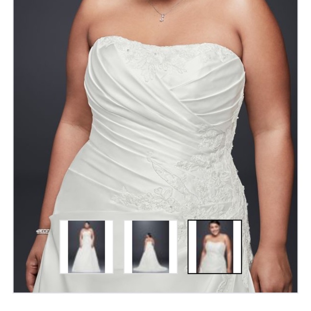 Satin ruched wedding dress